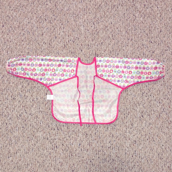 Bumkins Waterproof Sleeved Bib with Bloom Flower Pattern - Picture 2 of 4